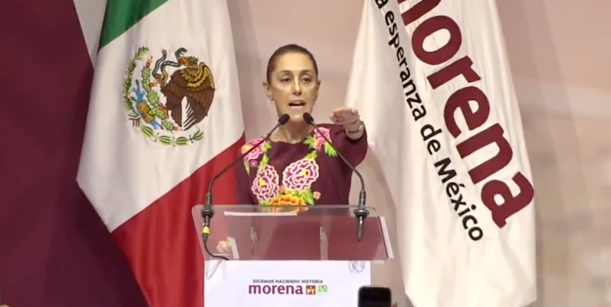 Claudia Sheinbaum al rendir protesta como candidata : “ El poder es honestidad y humildad”.