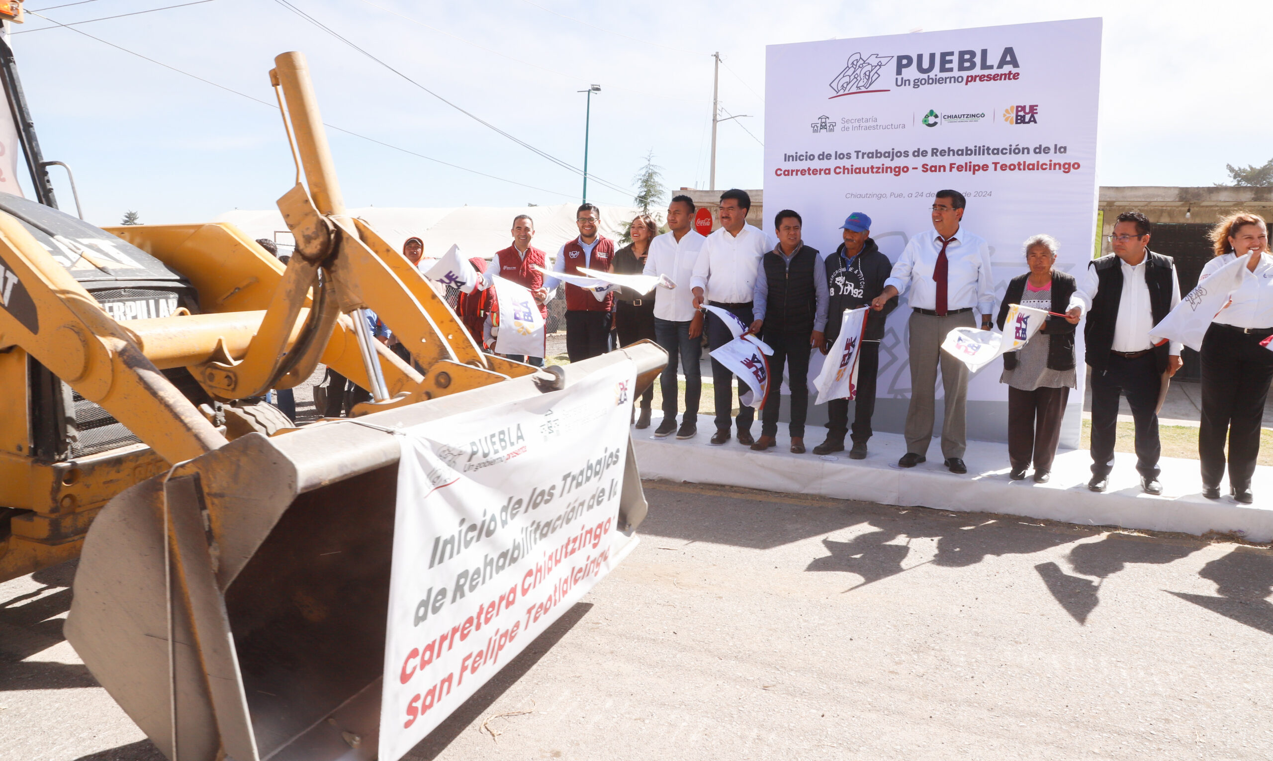 Actual gobierno estatal ejecuta obra pública como nunca había sucedido en puebla: Sergio Salomón