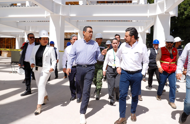 Céspedes y Robledo supervisaron avances de construcción del hospital San Alejandro