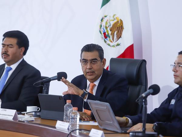 Garantizada en Puebla libre manifestación; actos de violencia son condenables: Sergio Salomón