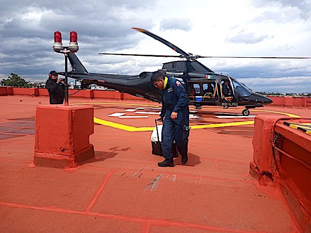 Itinerario de Sergio Salomón, se vio afectado en su gira porque helicóptero oficial traslado órganos humanos a la Ciudad de México