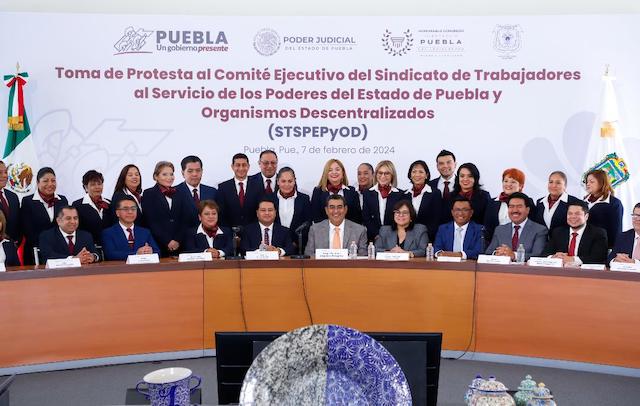 En Puebla están garantizados los derechos de los trabajadores: Sergio Salomón