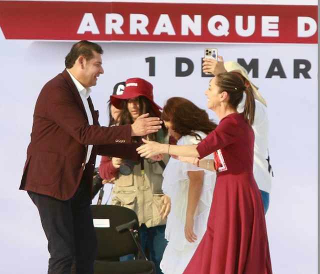 Armenta acompañó a Claudia Sheinbaum a su arranque de campaña