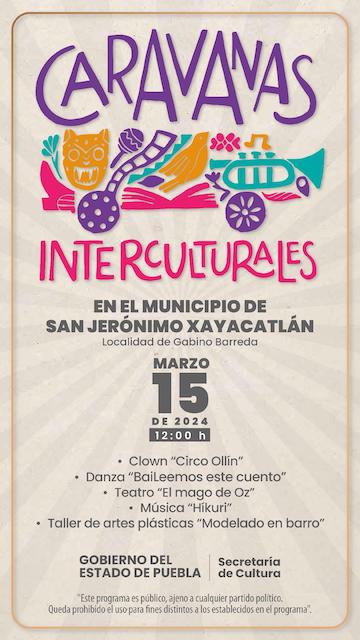 “Caravanas Interculturales” llegará al municipio de San Jerónimo Xayacatlán