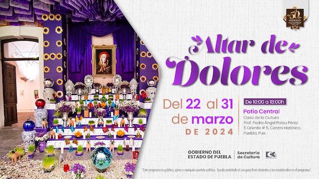 Abrirá “Altar de Dolores” en Casa de la Cultura de Puebla