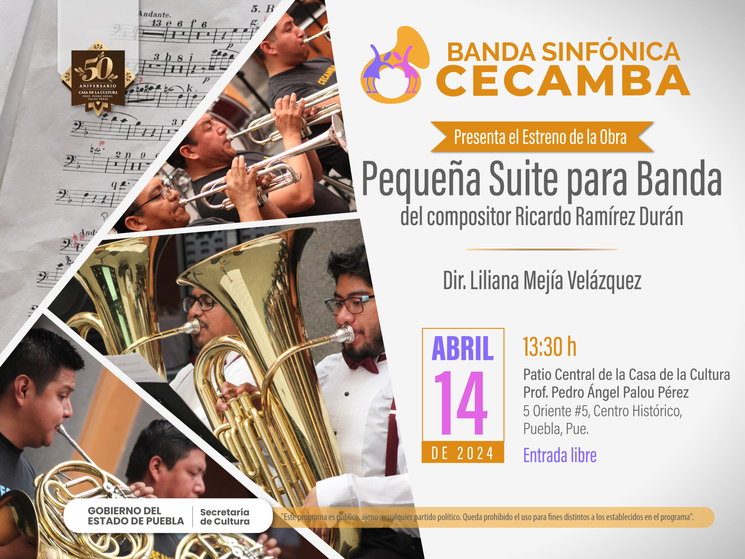 Presentará CECAMBA conciertos en Casa de la Cultura y La Carmela