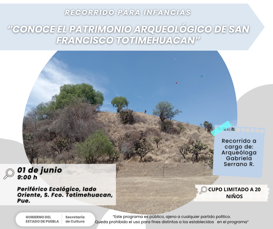 Asiste el 1 de junio en San Francisco Totimehuacan recorrido para infancias