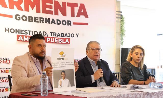 Gran dispendio de Eduardo Rivera, como alcalde, pero hoy quiere ser gobernador, acusó Enrique Doger.
