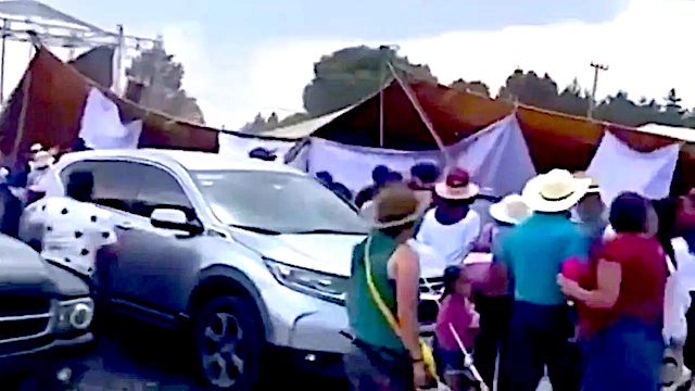 !Otra tragedia! en mitin de MORENA, cae lona,  39 heridos