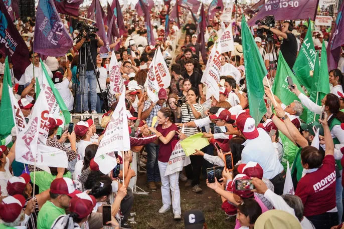 Claudia Sheinbaum se reunió con 180mil personas en el norte, sur y centro de México