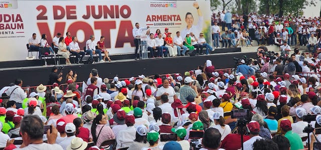 Imponente el cierre de campaña de Sheinbaum; 60 mil poblanos en plaza “La Victoria”