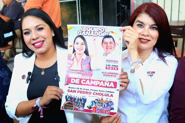  Tonantzin Fernández y Armenta, cierran campaña en Parque Soria