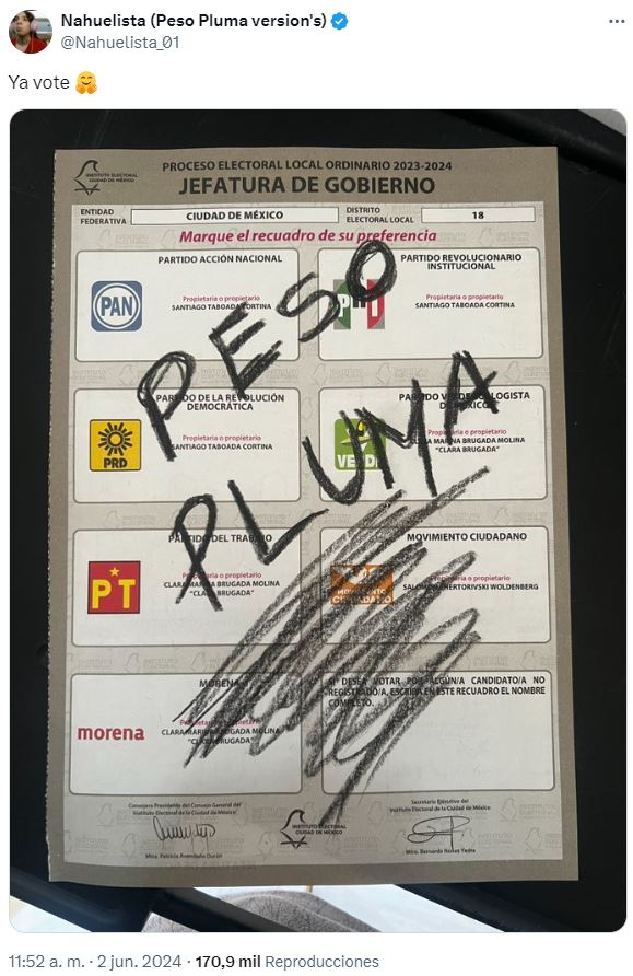 Jóvenes votan por Peso Pluma y Natanael Cano