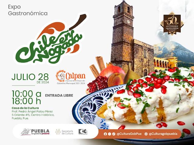 Muestra gastronómica del Chile en Nogada, en Casa de Cultura, este domingo; la entrada será libre