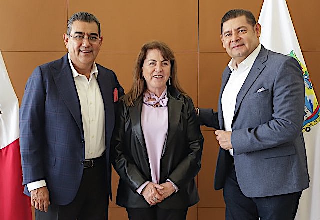 Reunión de Sergio Salomón con gobernadores electos de Puebla y Morelos