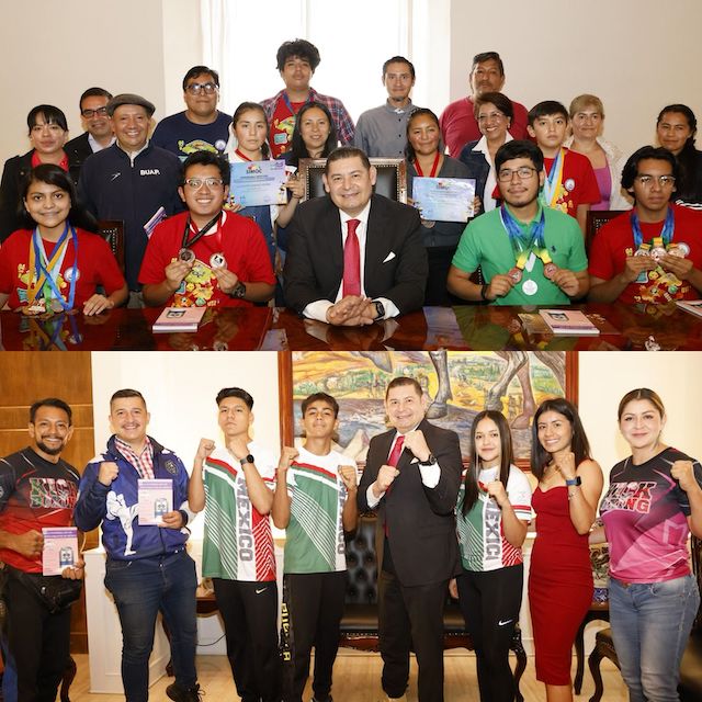 Medallistas de la Olimpiada de Matemática en Singapur se reunieron con Armenta