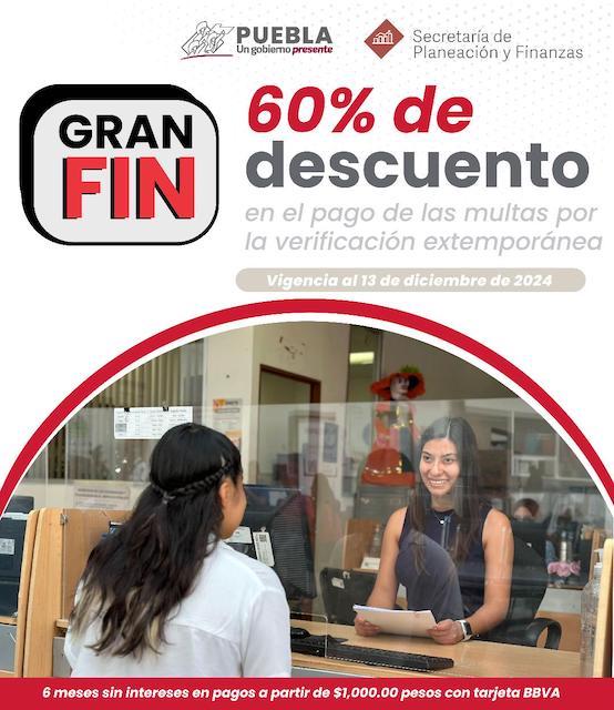 Extiende gobierno de Puebla  plazo del “Gran Fin de Multas”