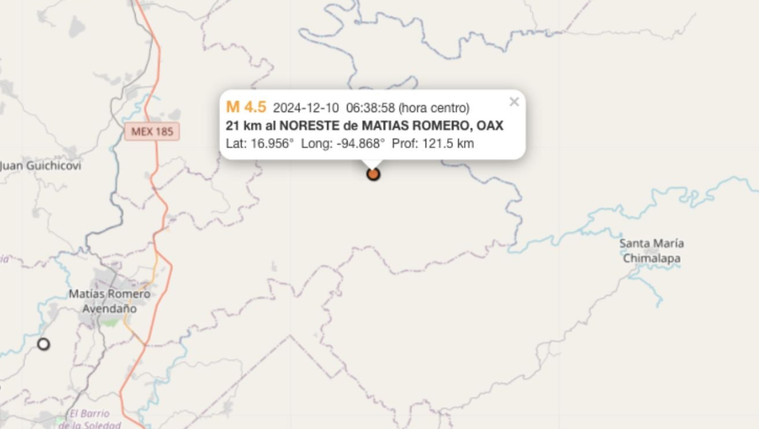 Sismo en Oaxaca: Reporte del último movimiento telúrico registrado en México el 10 de diciembre de 2024