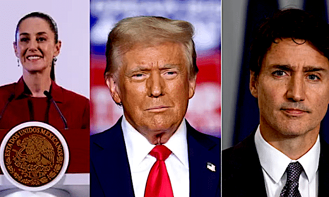 Trump hablará con Sheinbaum y Trudeau, por aranceles, este lunes