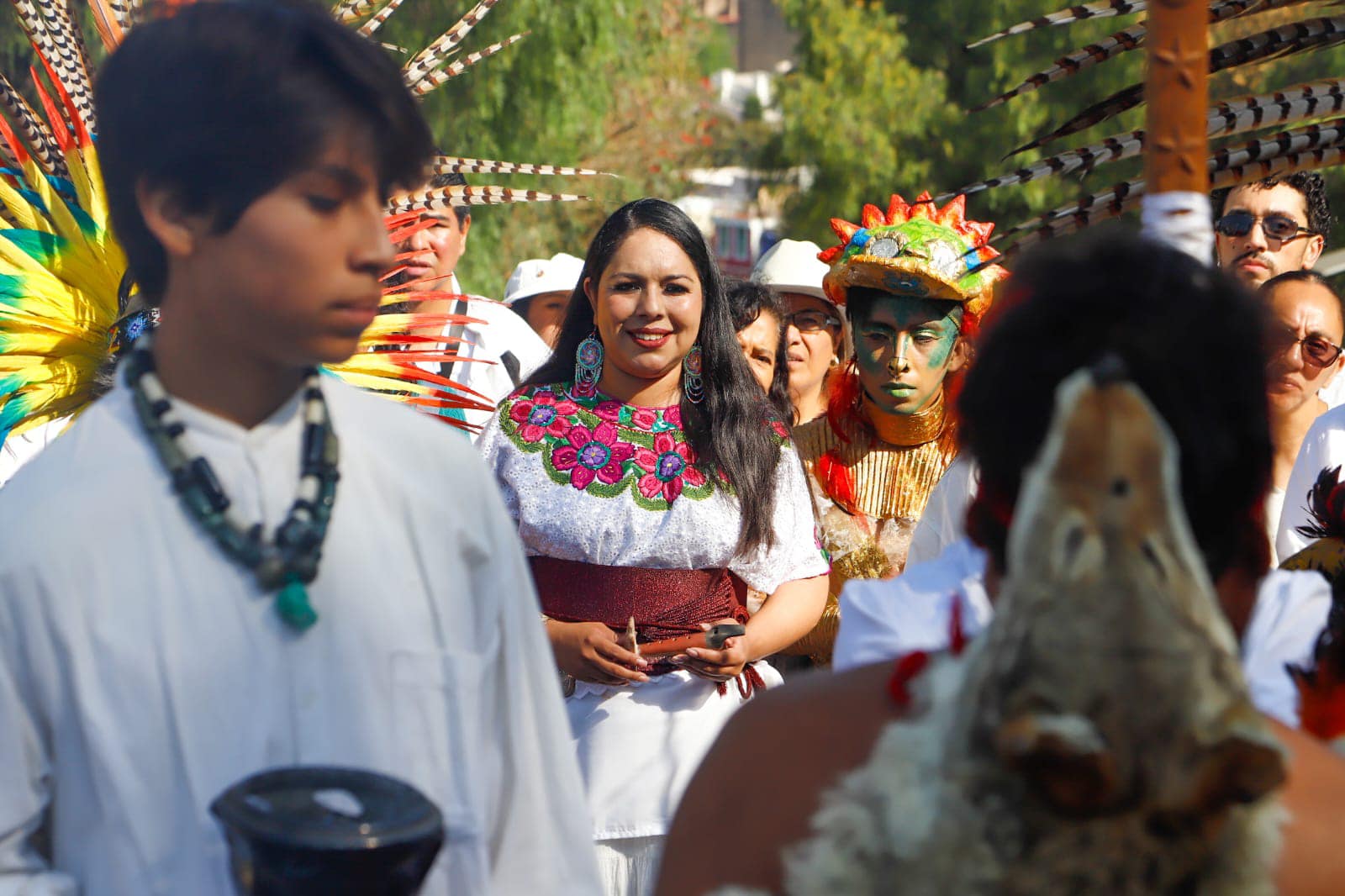 San Pedro Cholula, Tonantzin Fernández, Liz Sánchez, Equinoccio Xopanilhuitl, cultura, tradición, raíces, Parque Soria, Santuario de los Remedios, Calpulli Huitzilihuitl