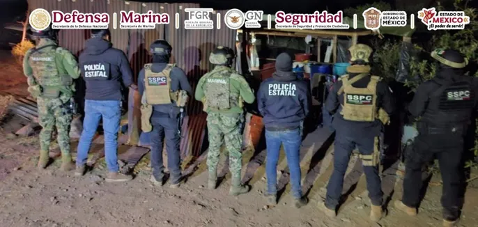Se desmanteló un laboratorio para fabricación de drogas sintéticas en Estado de México