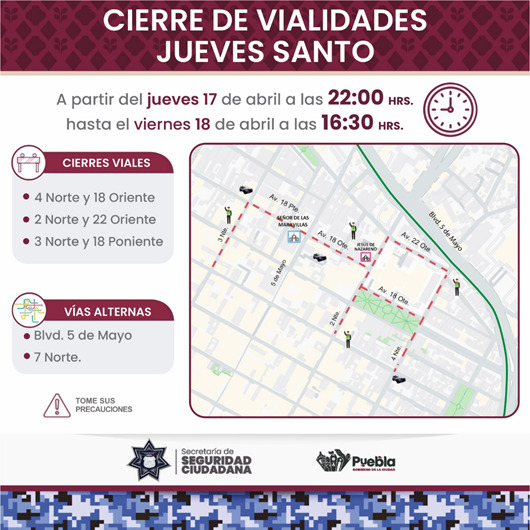 Implementará la SSC cierres viales por preparativos de actividades en la zona de San José