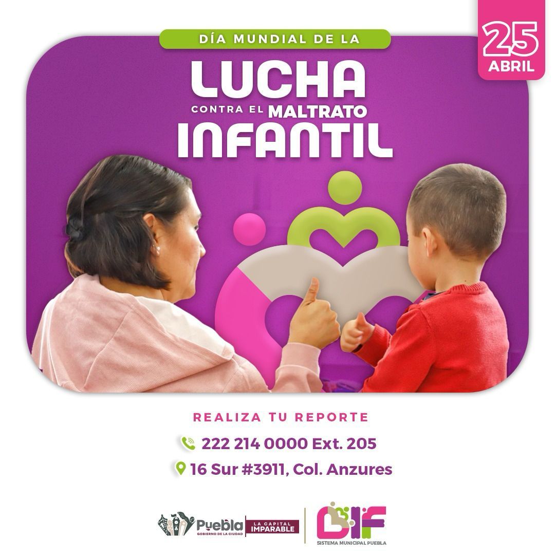 Si conoces algún caso de maltrato infantil presenta tu reporte al SMDIF