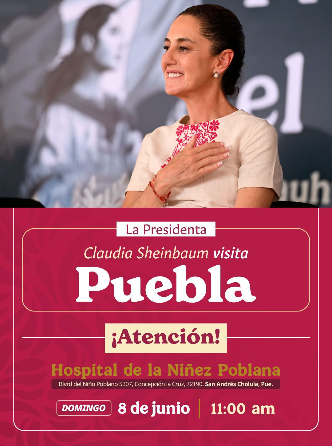 Sheinbaum y Armenta inaugurarán el Hospital de la Niñez, antes del Niño Poblano