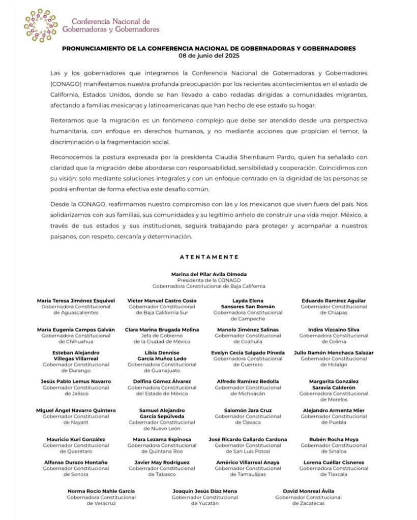 Alejandro Armenta respalda política migratoria de Claudia Sheinbaum