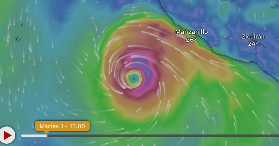 Flossie se intensifica a huracán categoría 2; amenaza costas del Pacífico mexicano
