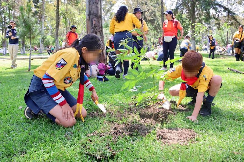 El DIF y Scouts reforestan zona de los Fuertes