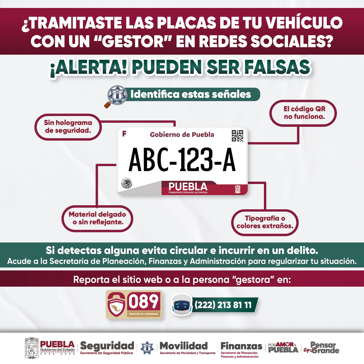¡Alerta!. tramitar placas de circulación con “gestores” esta fuera de la ley: SSP