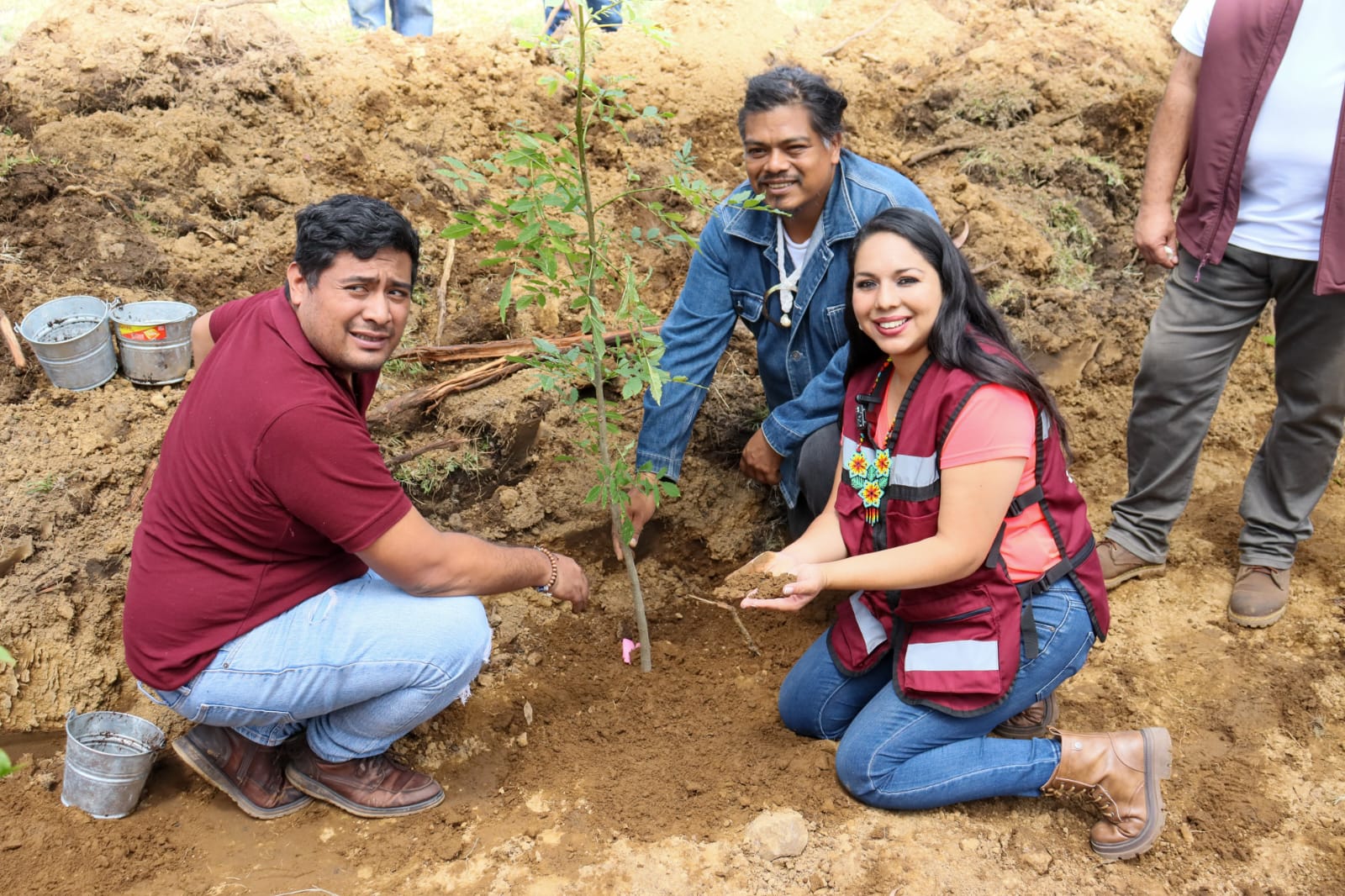 Tonanzin Fernández inicia Segunda Jornada de reforestación en el Cerro Zapotecas