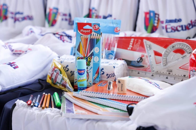 9 mil kits escolares gratuitos para los alumnos de las escuelas de san Andrés Cholula