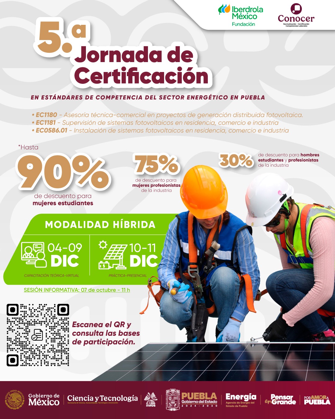 Puebla apuesta por la certificación en energía solar y lanza nueva jornada de profesionalización