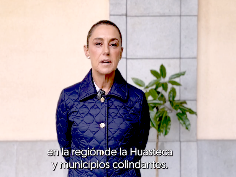 Claudia Sheinbaum estará en zonas siniestradas de Puebla, Veracruz e Hialgo
