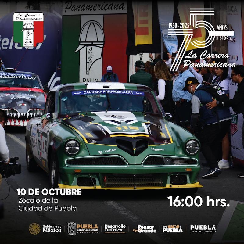 Este viernes la Carrera Panamericana llega al zócalo de la ciudad de Puebla.