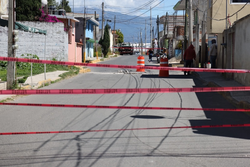 Cuautlancingo: Por hundimiento, se atiende estructura del puente alcantarilla
