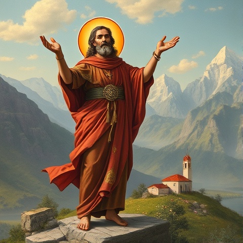 San Lucas Taumaturgo: El Santo que Levita en Oración