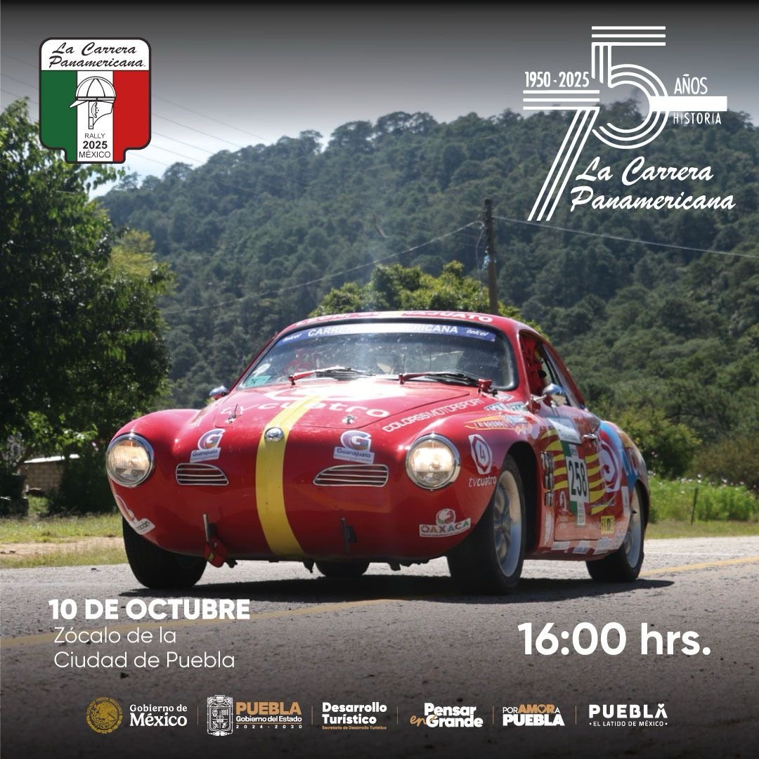Puebla lista para impulsar turismo y derrama económica con Carrera Panamericana