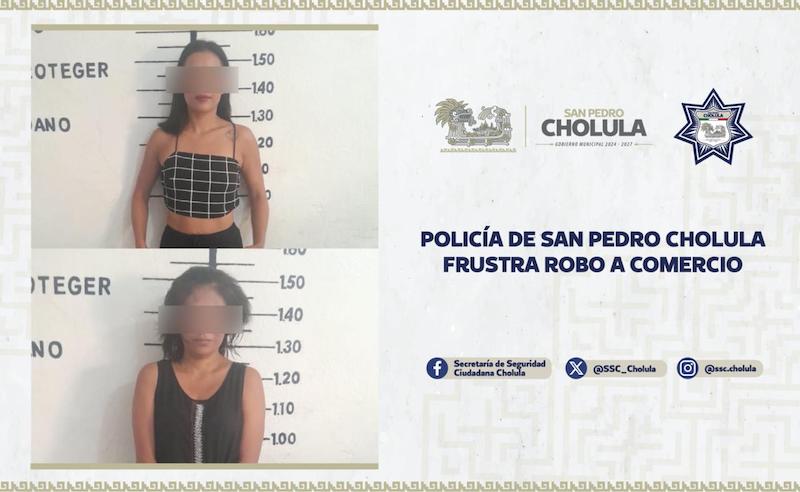 Policía de San Pedro Cholula frustra robo a comercio