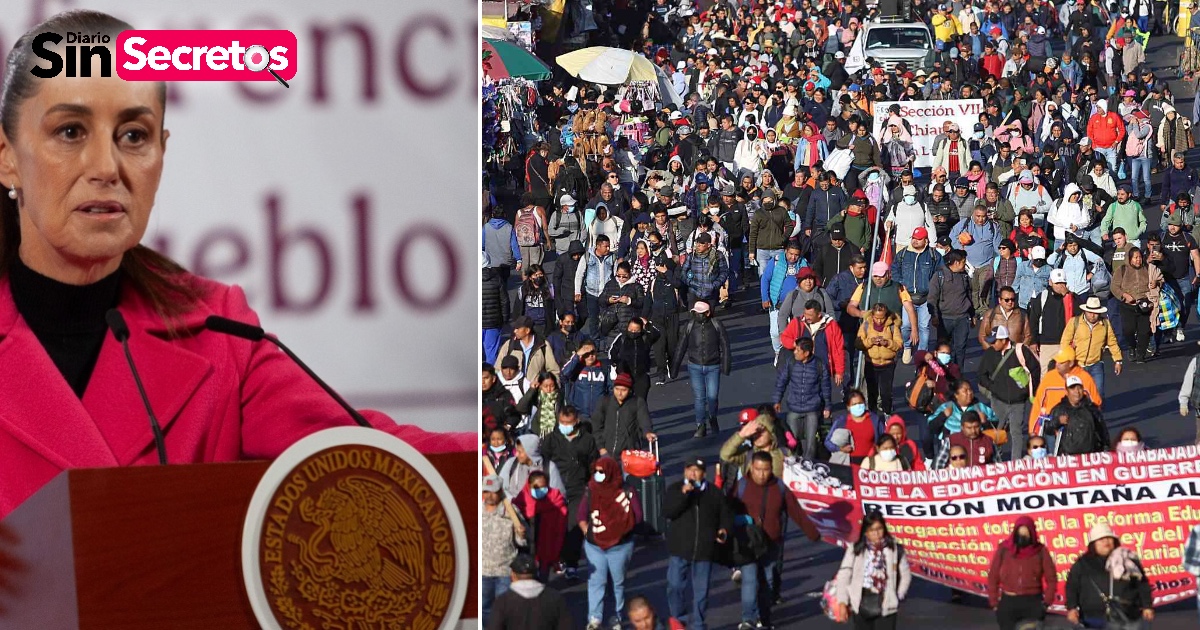 Sheinbaum critica la protesta de la CNTE en CDMX: «¿Qué necesidad?»