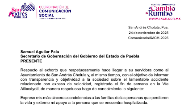 Lupita Cuautle: «Mi gobierno  realiza operativos en coordinación con la policía estatal para inhibir accidentes viales»