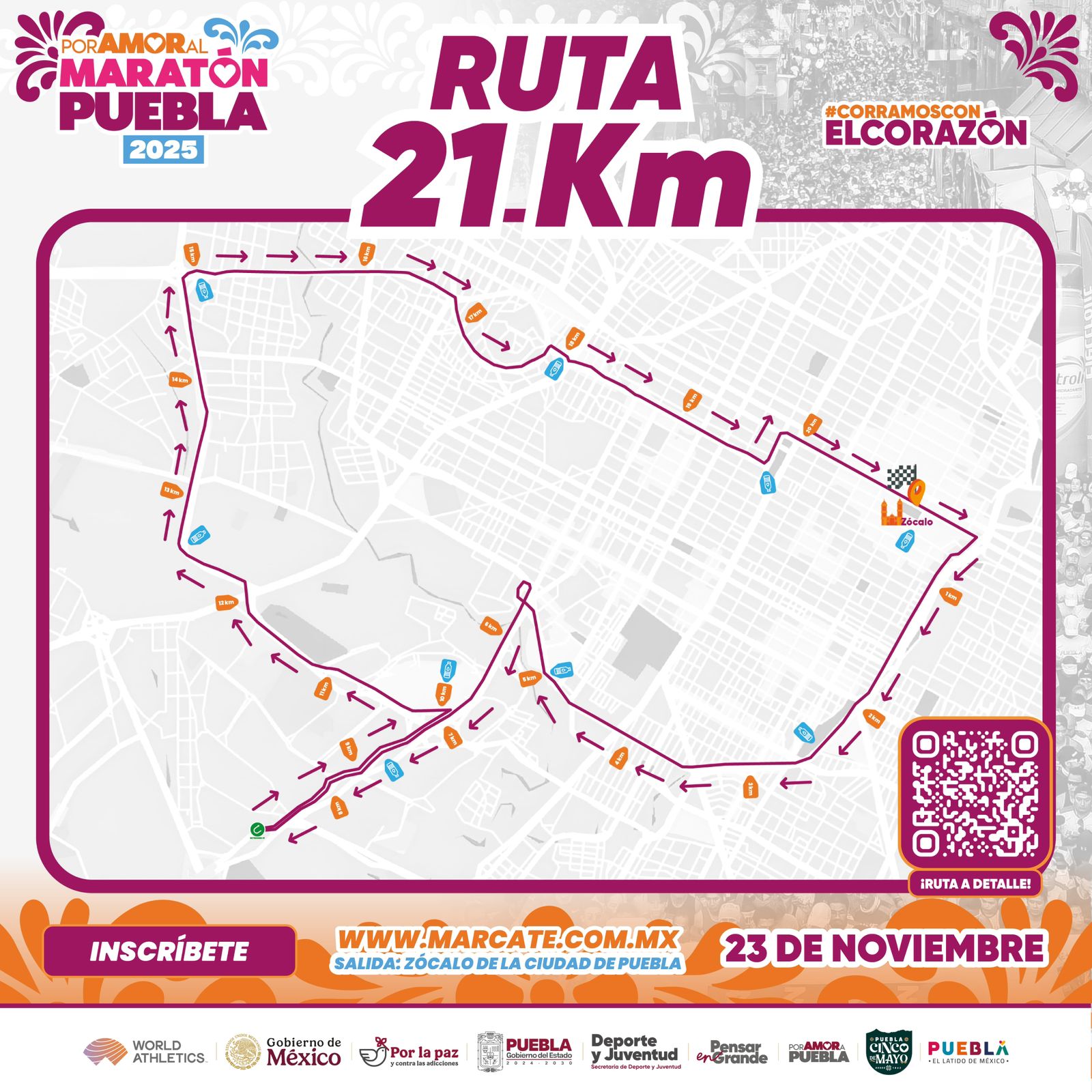 Maratón de Puebla 2025  impulsa vida saludable e integración familiar