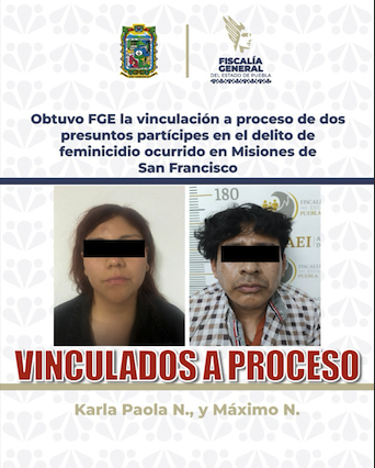 Fiscalía vinculó a proceso a presuntos culpables de feminicidio