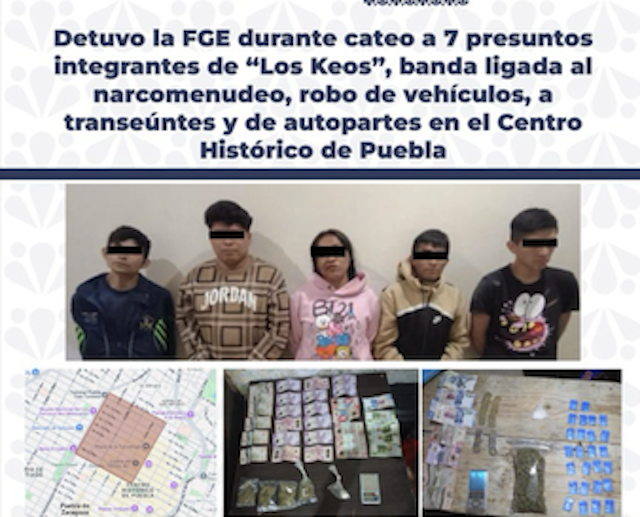 Fiscalia: Detenidos 7  miembros de la banda de “Los Keos”