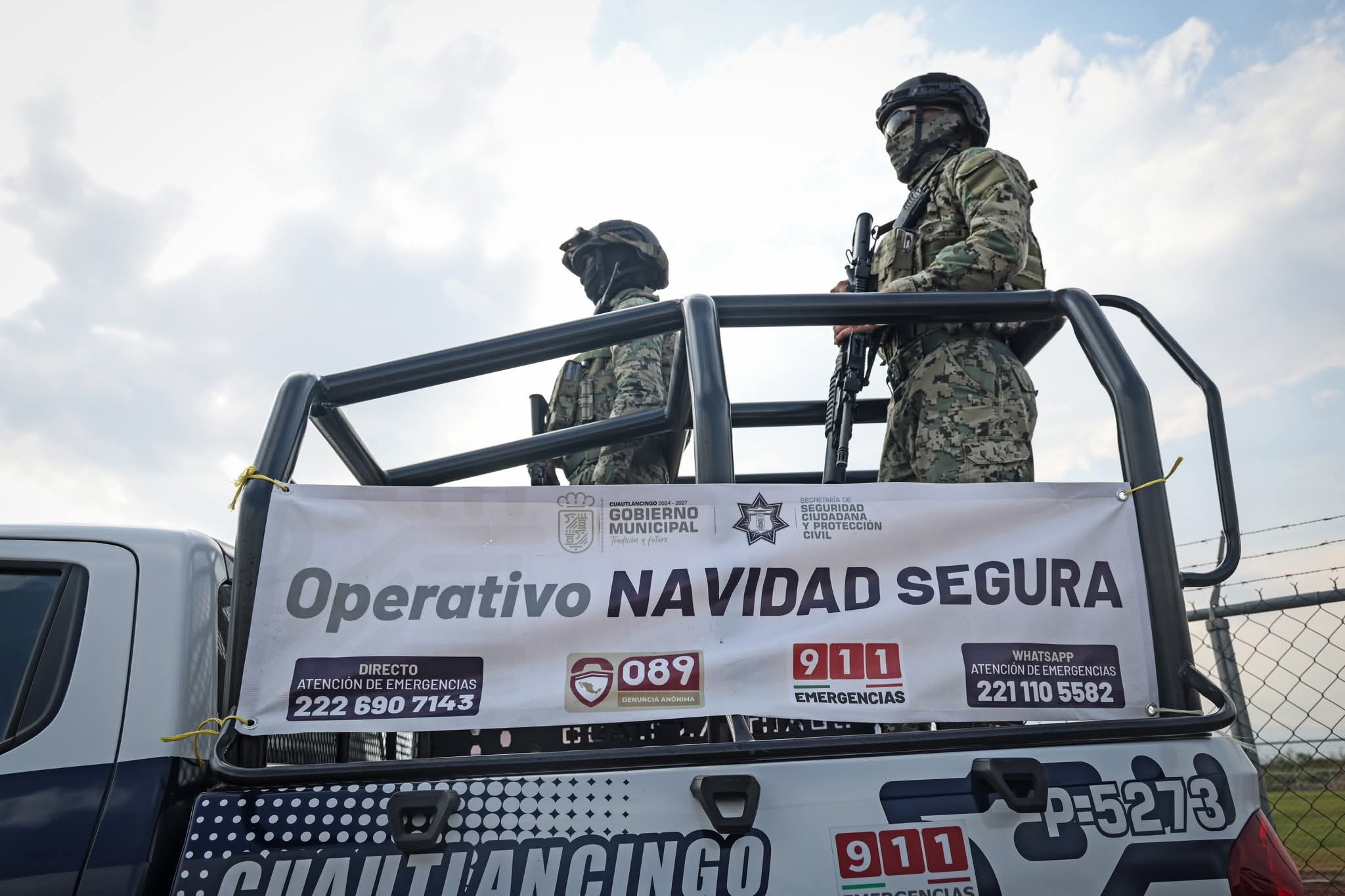 Omar Muñoz puso en marcha operativo “Navidad Segura” en Cuautlancingo