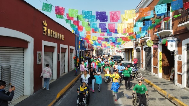 Inclusión en San Pedro Cholula con la caminata “Paso a pasito”