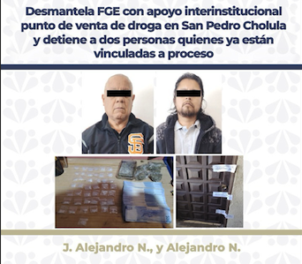 Desmantelan “changarro” con venta de drogas en Cholula 