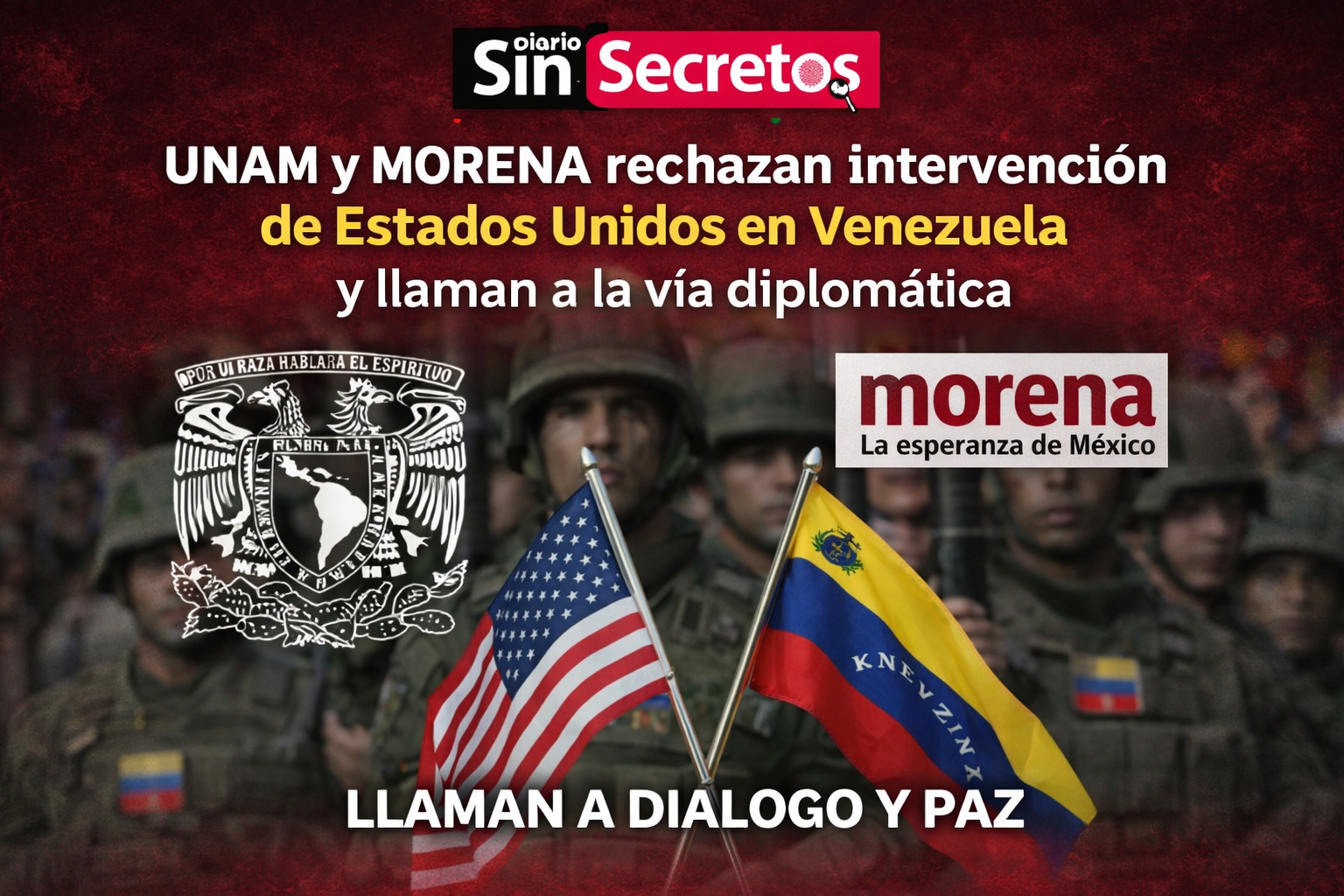 UNAM y MORENA rechazan intervención de EU en Venezuela